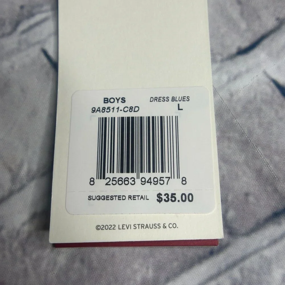 NWT Levi's Boys Box Logo School Backpack Kids ONE SIZE (Navy/Blue)
